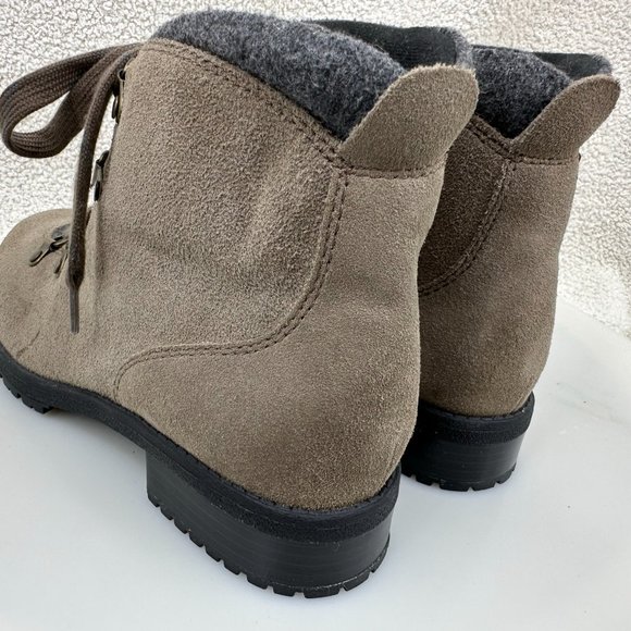 Mocha Brown Mushroom Suede Faralyn Alpha Women’s size 7.5 CLARKS Leather Boots - Picture 9 of 15